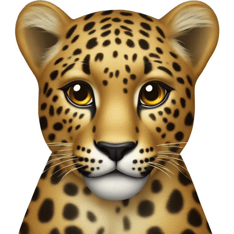 Leopard wearing earrings  emoji