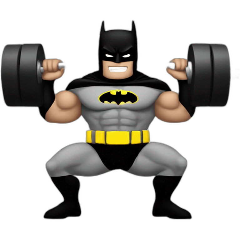 batman lifting weights emoji