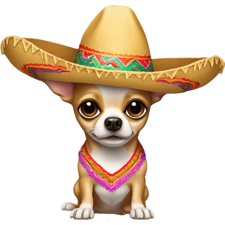 Chihuahua with a sombrero emoji