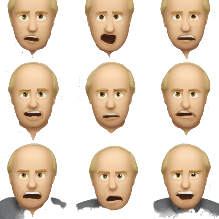 Vladimir Poutine qui mange une tête d’œuf emoji