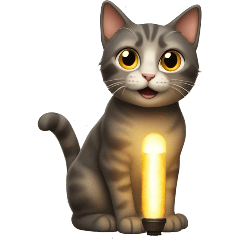 cat with a tuubelight emoji