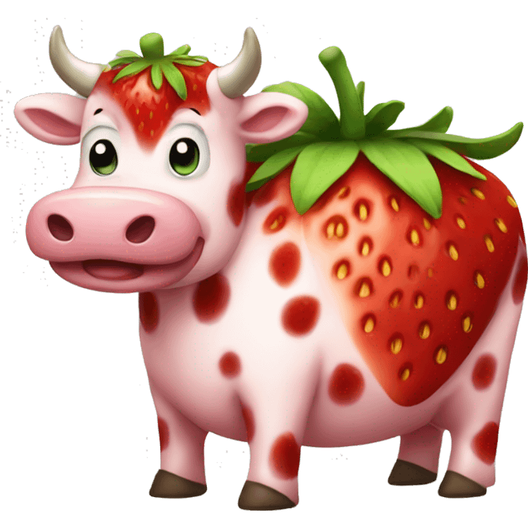 strawberry cow emoji