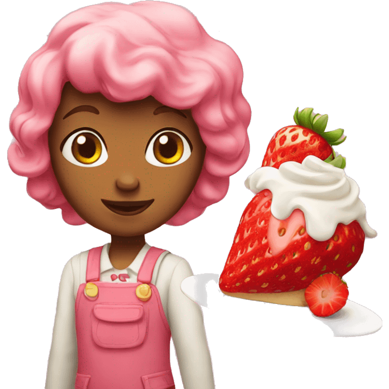 strawberry shortcake character  emoji