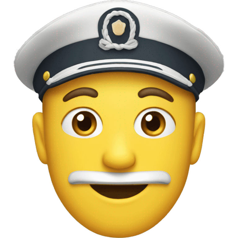 Standard emoji mit captainsmütze emoji