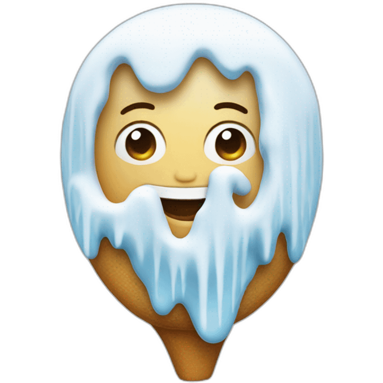 Chat avec une glace emoji