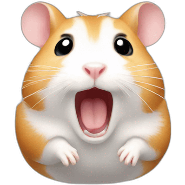 Hamster yelling  emoji