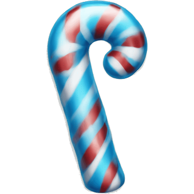 Blue candy cane  emoji