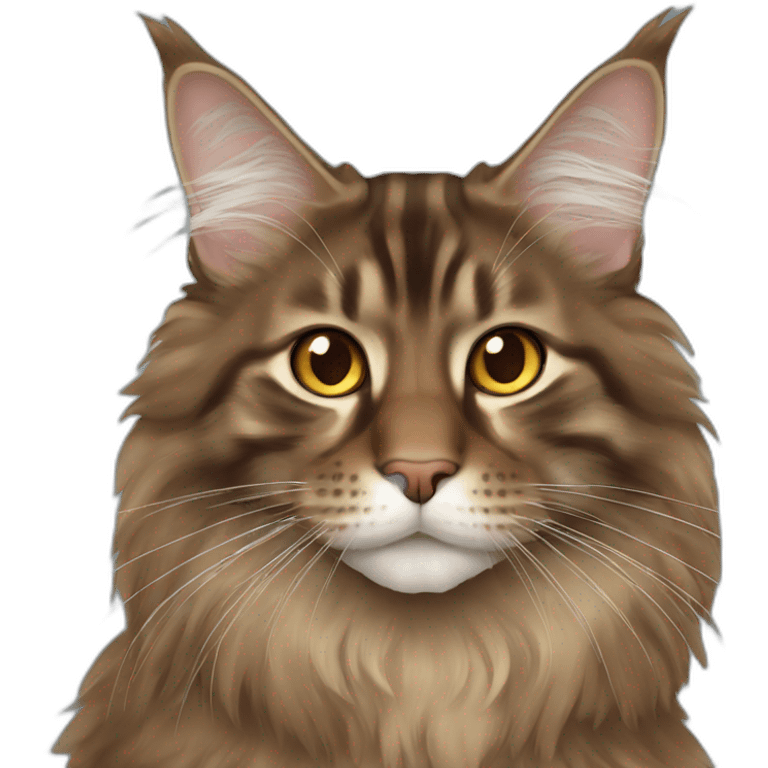 Brown Maine coon emoji