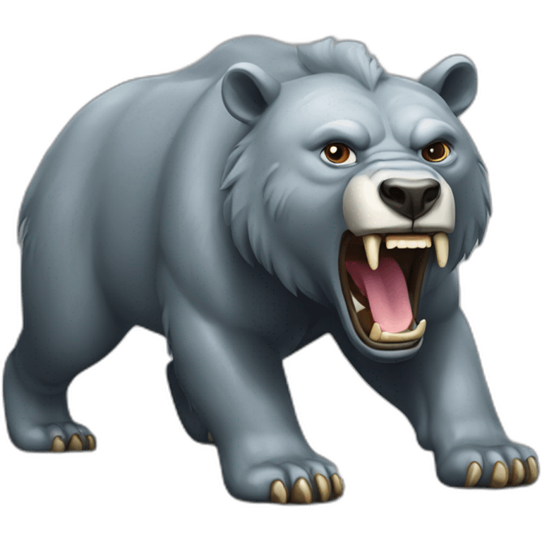 roaring nandi bear full body emoji