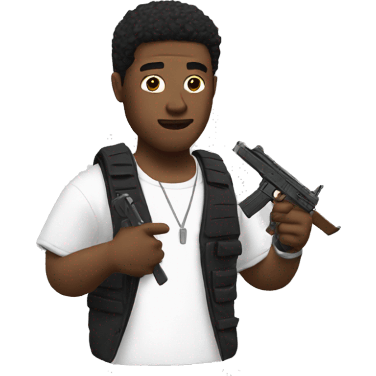 guy have white uzi emoji