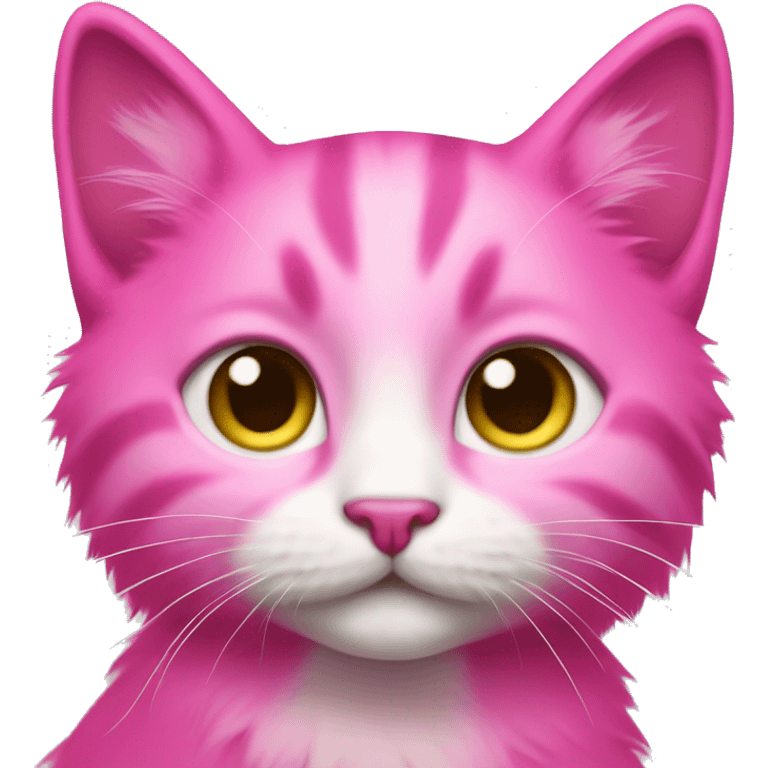 Pink fuchsia kitten emoji