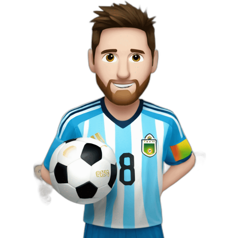 messi and the world cup emoji