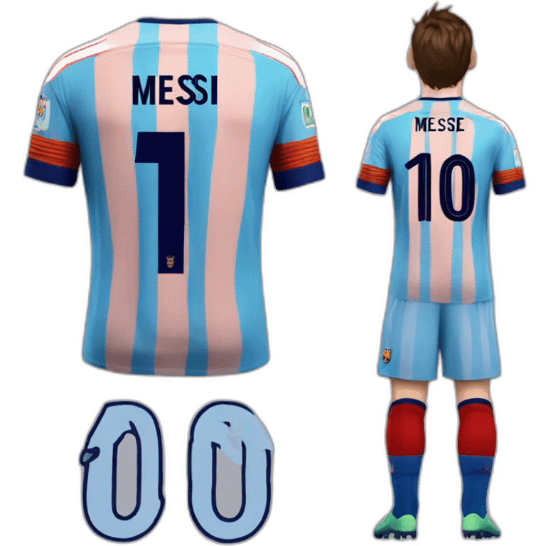 Back of Lionel Messi Jersey with number 10 emoji