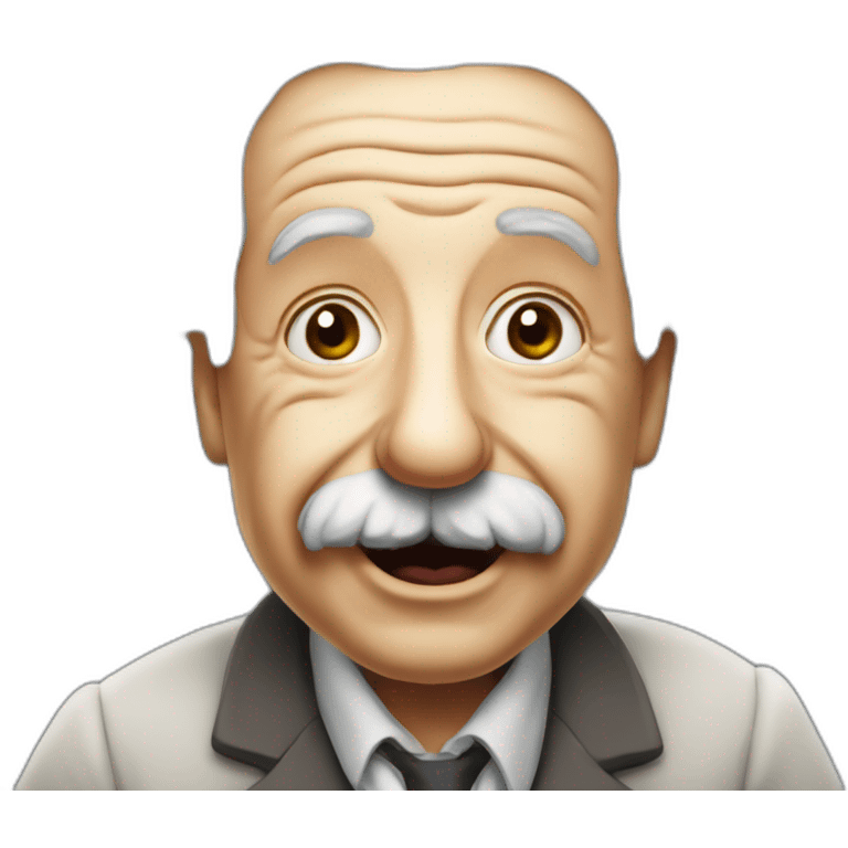 Albert Einstein qui tire la langue emoji