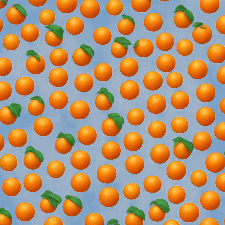 vibrant mandarin oranges display emoji