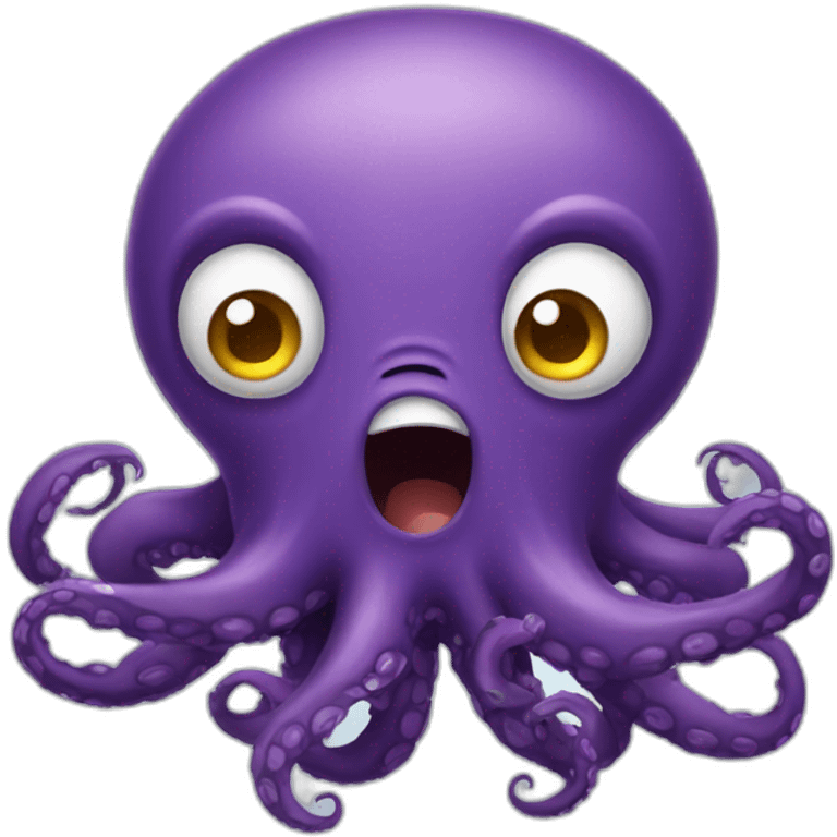 Scared octopus emoji