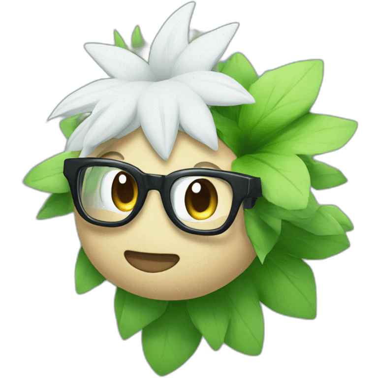 Shaymin wearing glasses emoji