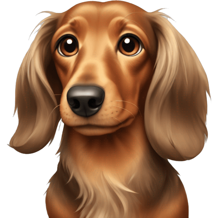 Long haired dachshund  emoji