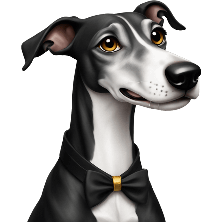 aristocrat dog galgo all black  emoji