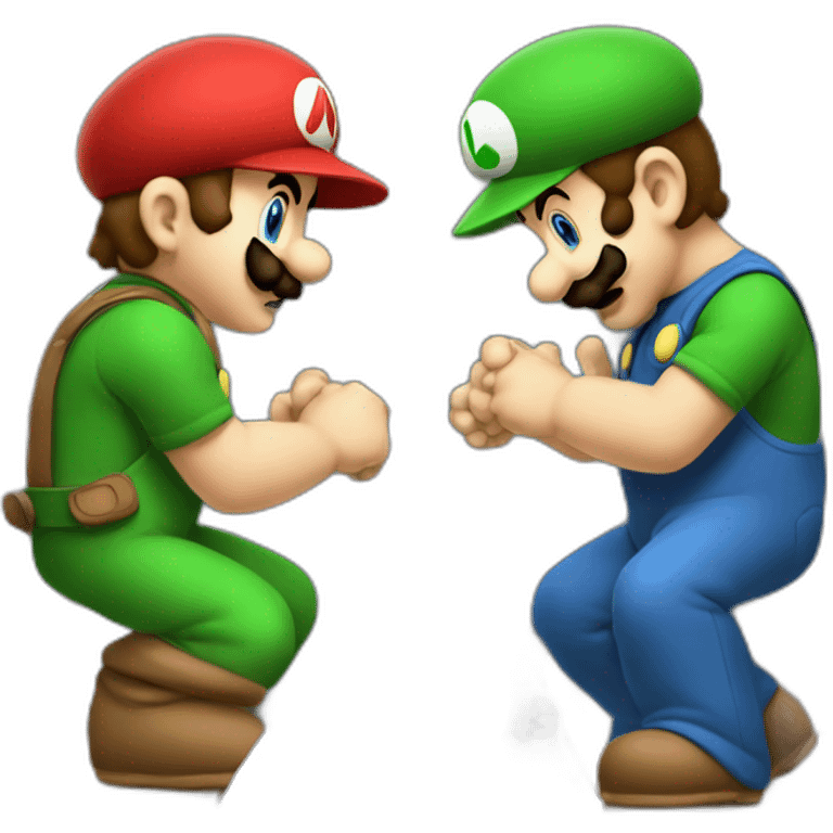 baby mario and luigi playing chess emoji