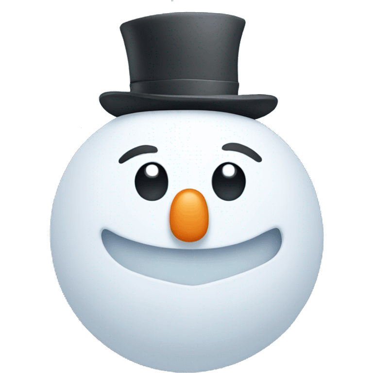 Snowman with snow flakes around emoji