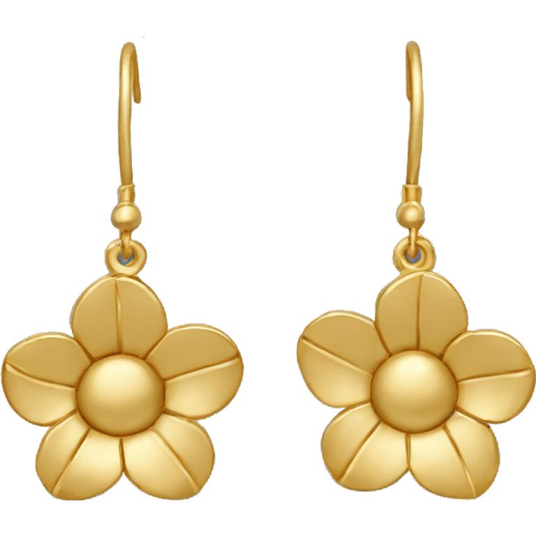 Small gold flower earrings  emoji