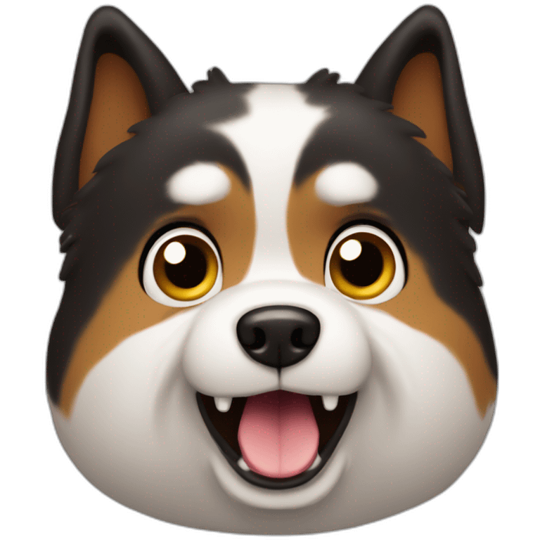 A dog very surprised emoji