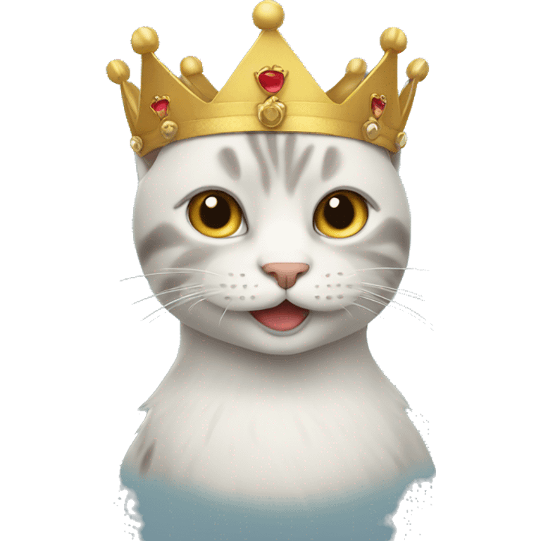 Cat with crown emoji