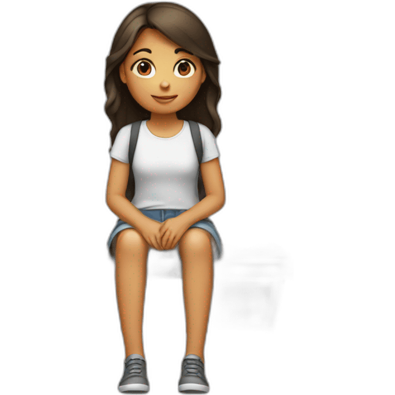 a girl sitting emoji