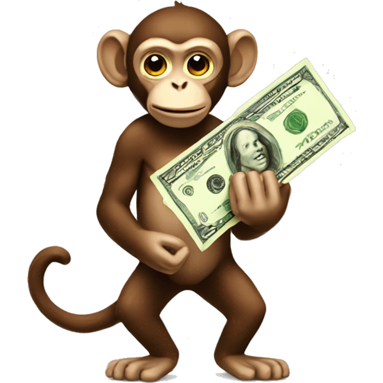 Monkey with money emoji