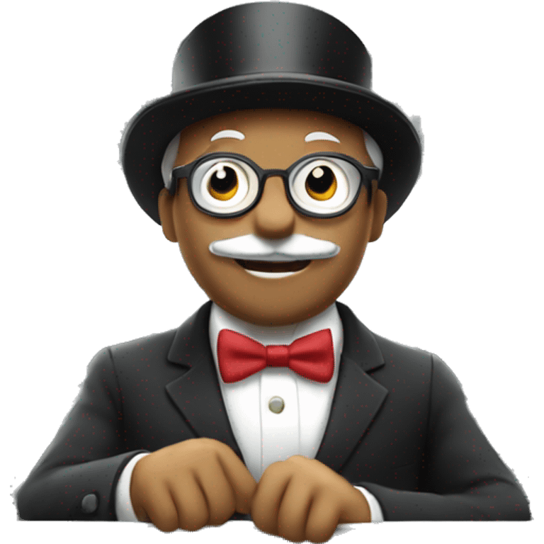 monopoly guy in a train emoji