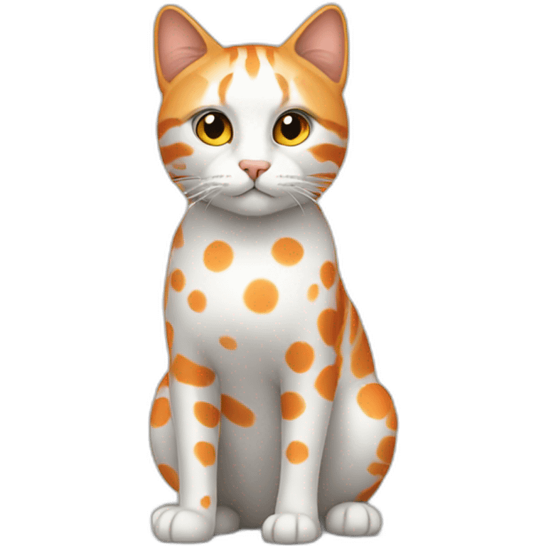 Back with orange dots cat emoji