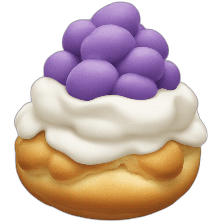 Ube cream puff emoji