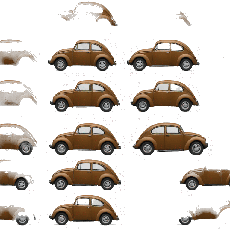 a brown volkswagen beetles car emoji