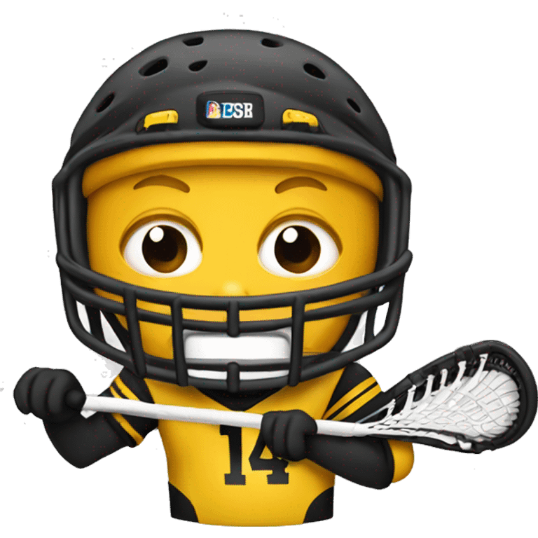 Steeler playing lacrosse emoji