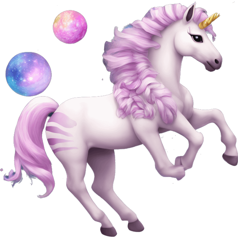 Zebra sparkling nebula unicorn Pegasus collage roses emoji