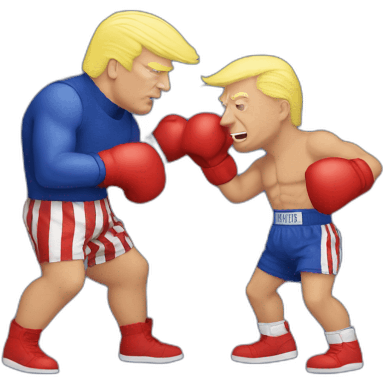 donald trump boxing with joe biden emoji