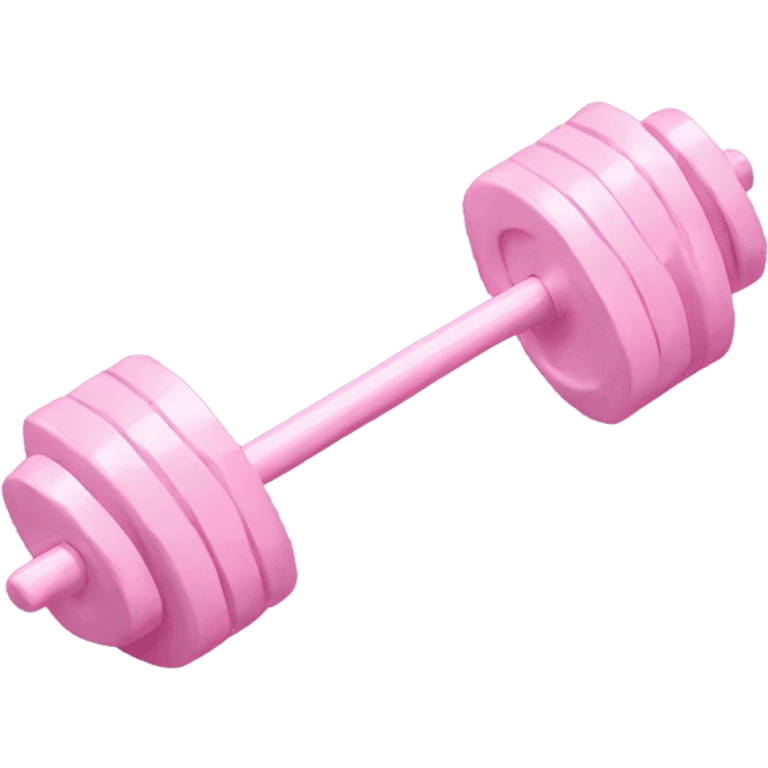 Pastel pink barbell with only 2 plates emoji