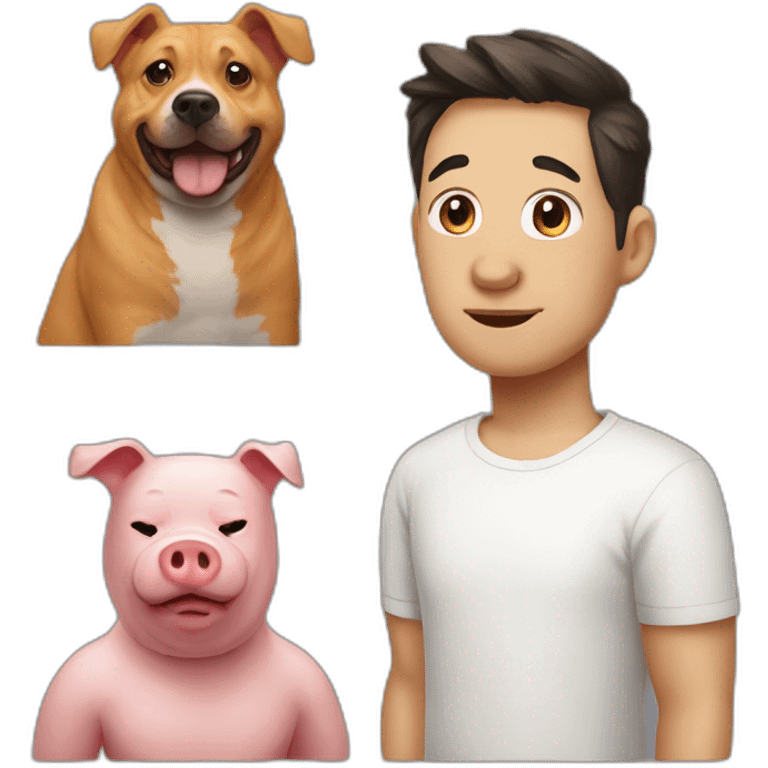 cat man dog big pig emoji