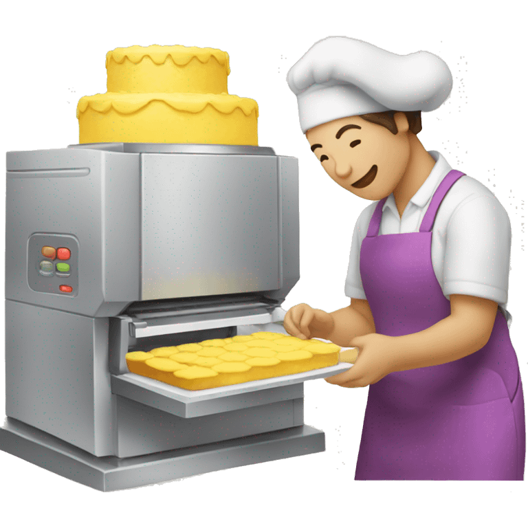 A yellow cake maker-machine emoji