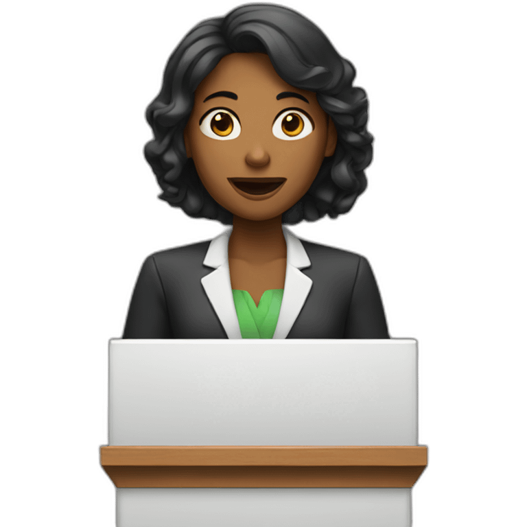 woman giving speech emoji