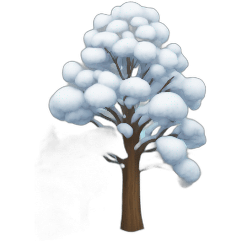 snowy trees emoji