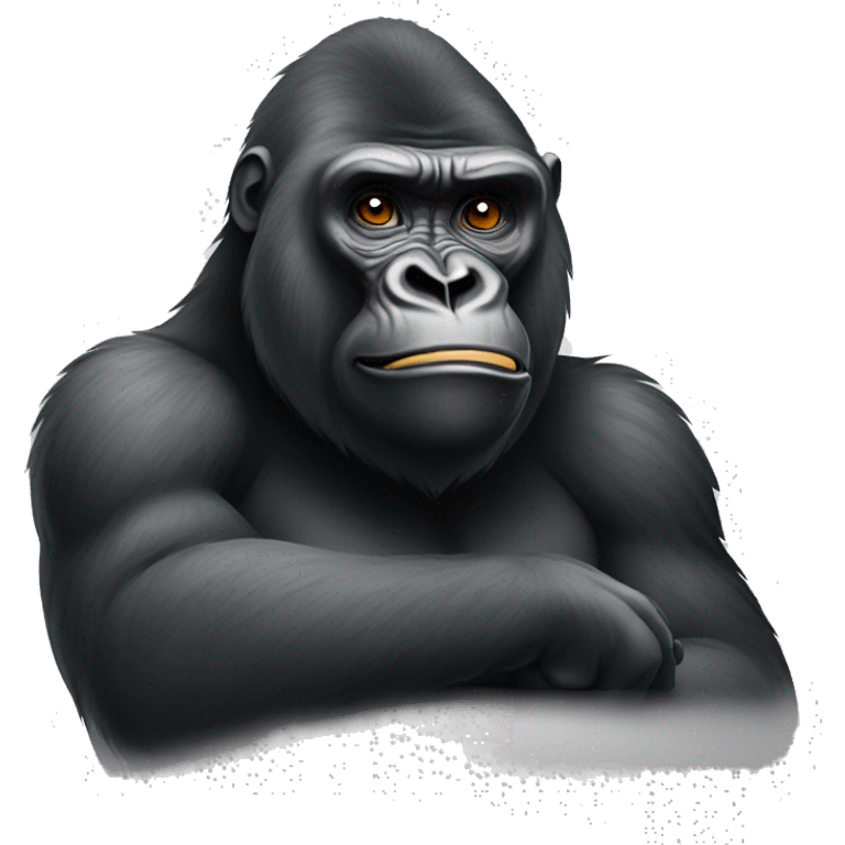 Gorilla posing emoji