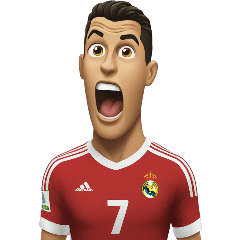 cristiano ronaldo shouting siuuu emoji