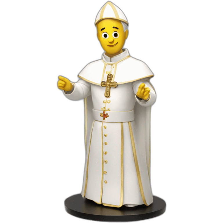 Pope action figure pose emoji