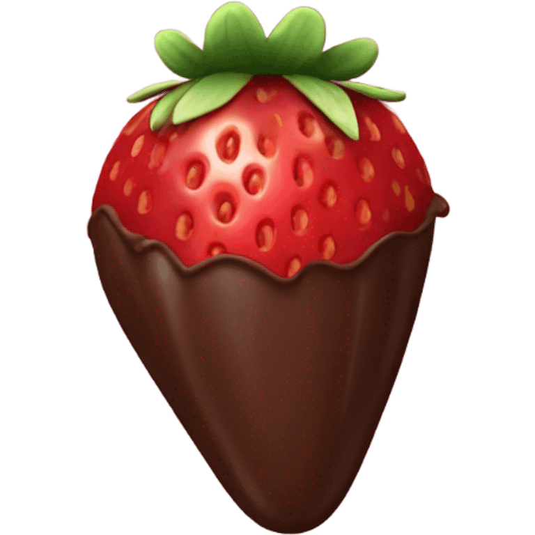 Chocolate strawberry  emoji