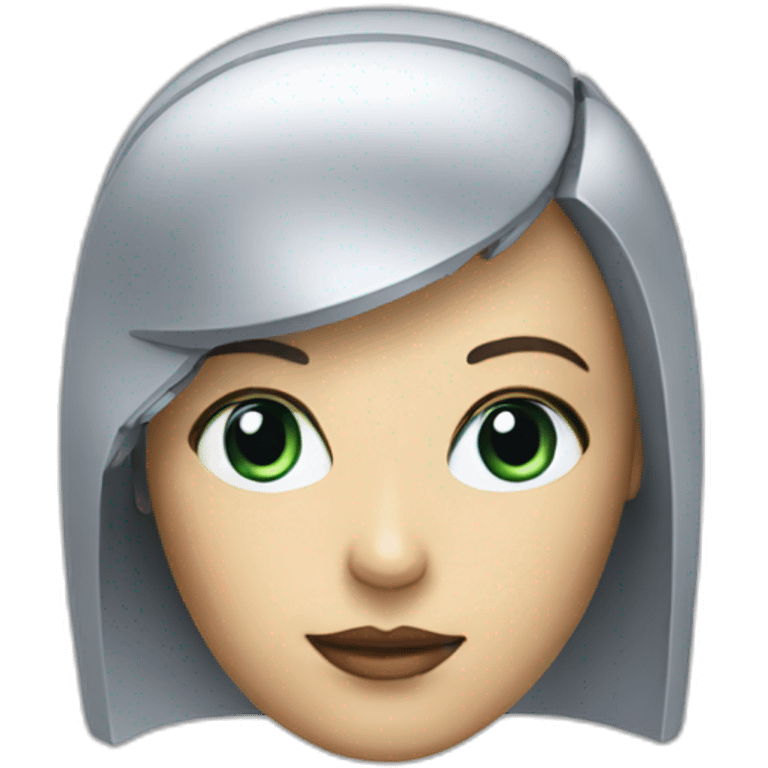 ai robot woman head emoji