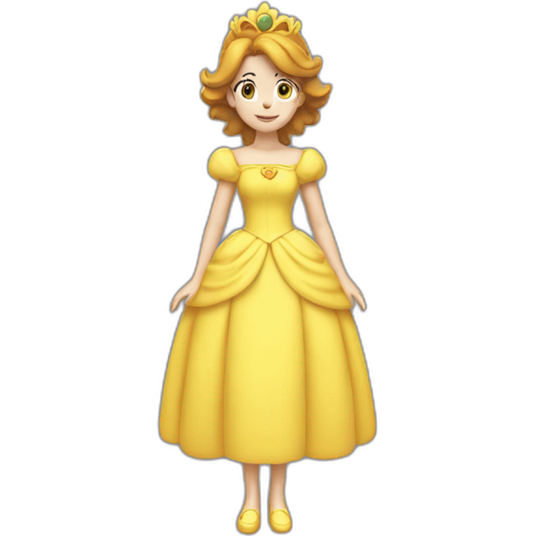 Princess daisy yelllow dress standing emoji