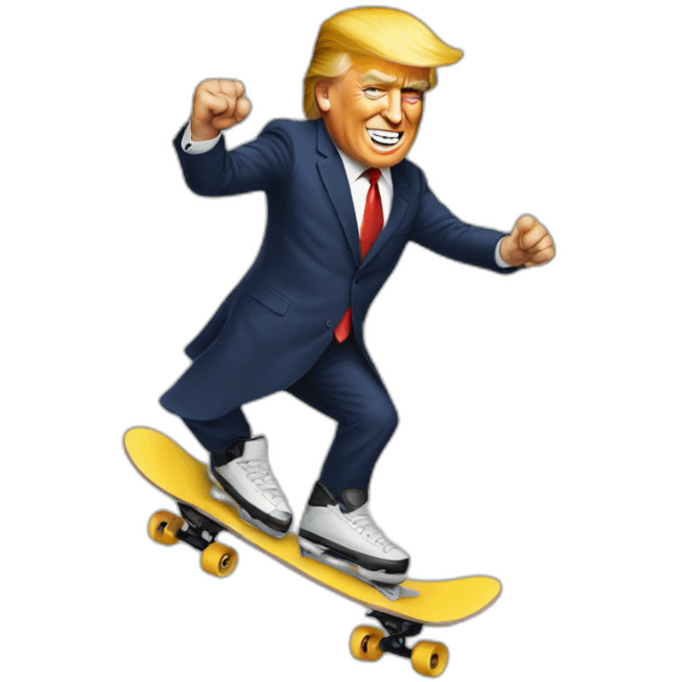 Trump on a skate  emoji