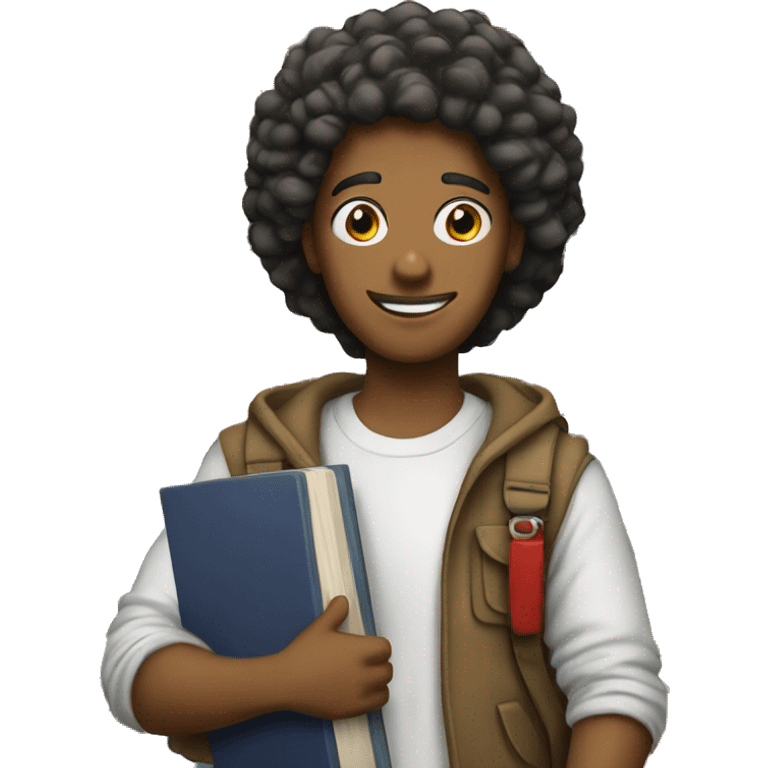 student with books emoji